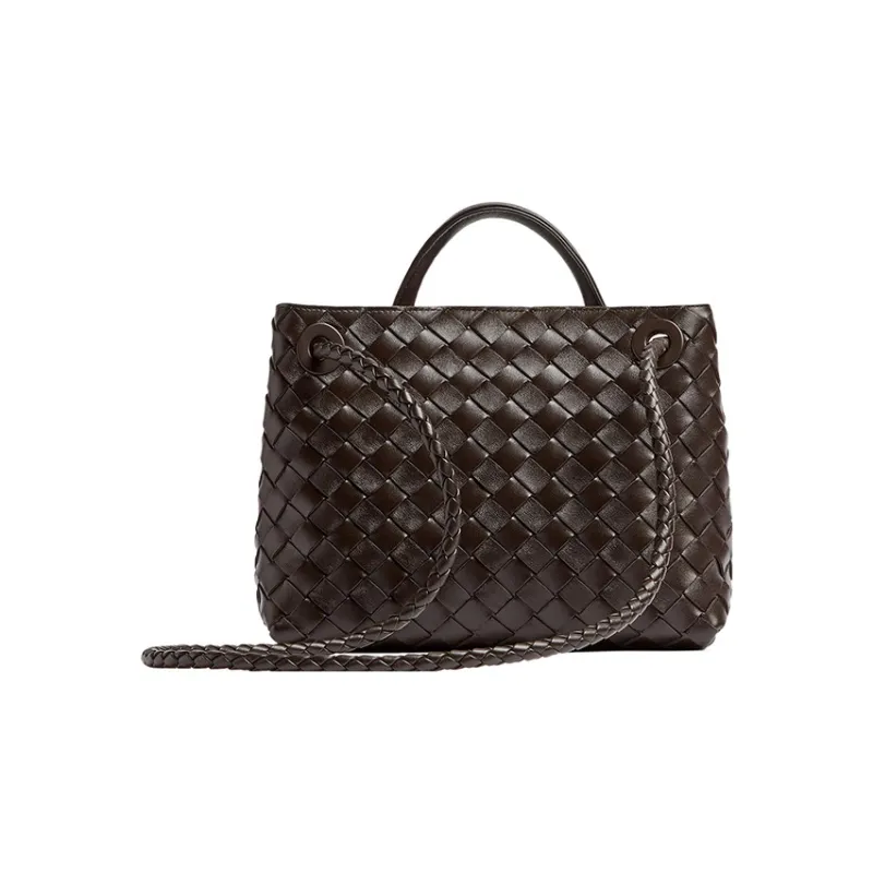 Bottega Veneta Andiamo Series Sheepskin Shoulder Bag, Crossbody Bag, Handbag Trumpets Women's Chocolate Brown-2