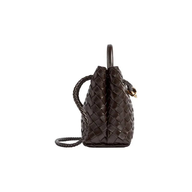 Bottega Veneta Andiamo Series Sheepskin Shoulder Bag, Crossbody Bag, Handbag Trumpets Women's Chocolate Brown-1