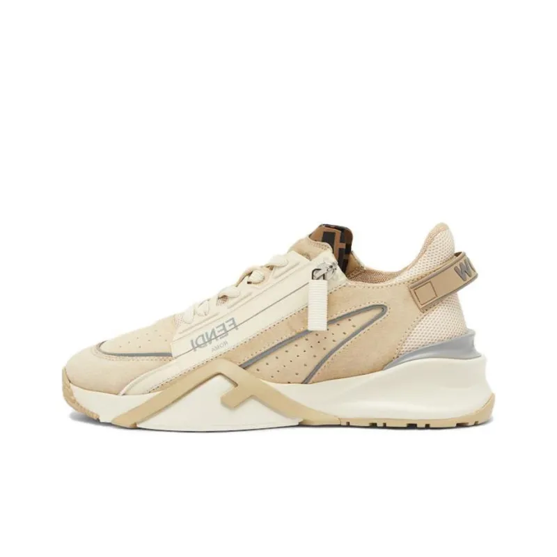 FENDI Flow Low Top Casual Shoes Women's Beige-0
