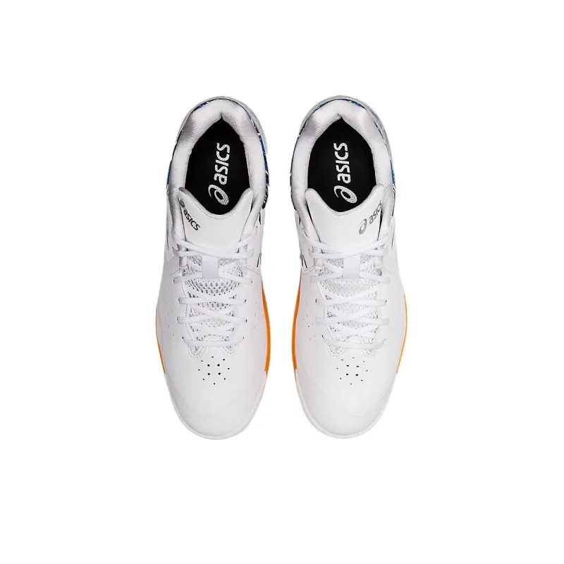 Asics Toque 7 Slip Resistant Soccer Shoes Unisex White Blue-2