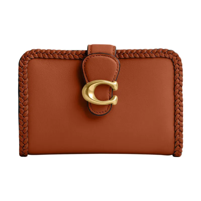 COACH Tabby Leather Coin Purse Wallet Mini Women's Caramel-0