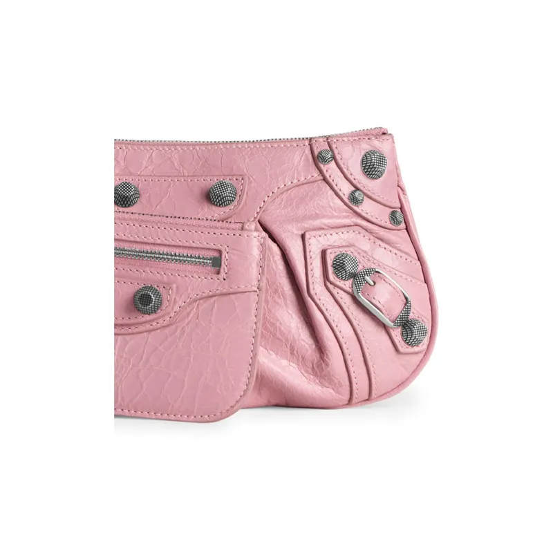 Balenciaga Le Cagole Sheepskin Storage Bag Women's Pink-4