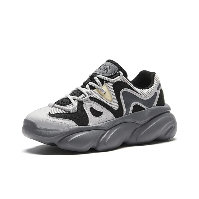 Anta Meowth Shoes Wear Resistant Low Top Casual Shoes Women's Black Gray-1
