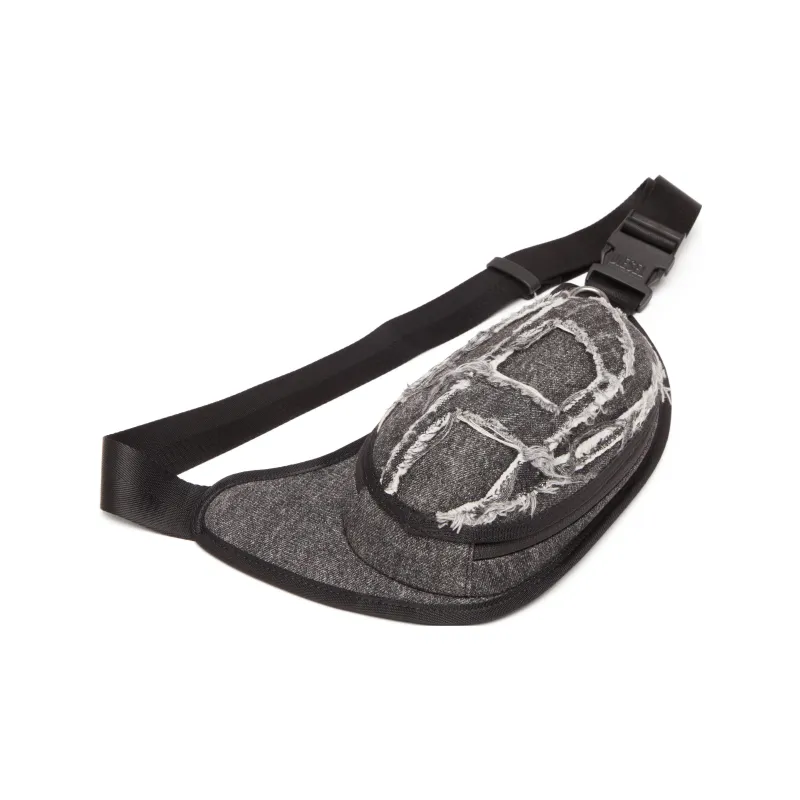 DIESEL Cotton And Polyester Blend Sling Bag, One Shoulder, Crossbody, Fanny Pack Regular Men's Black-1