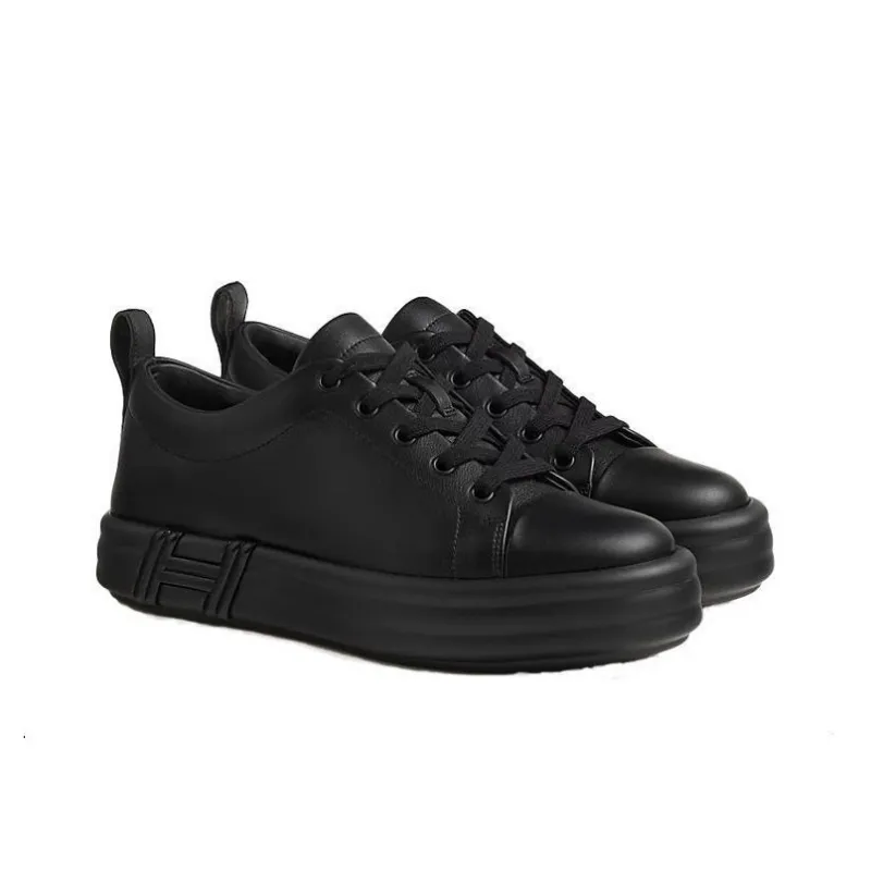 HERMES Happy Low-Top Casual Shoes Women's Black-3