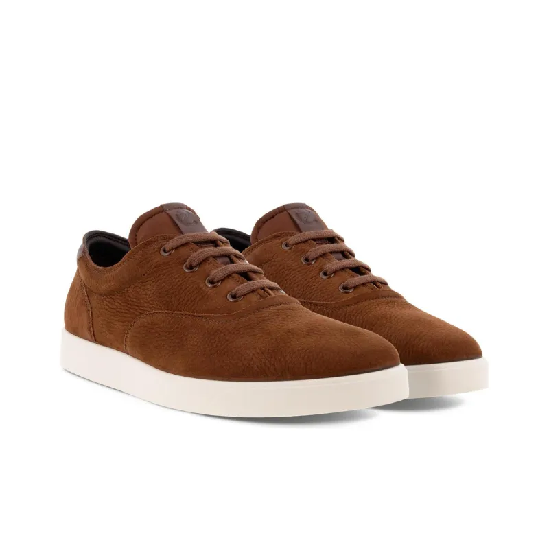Ecco Low Top Skateboard Shoes Men's Brown-2