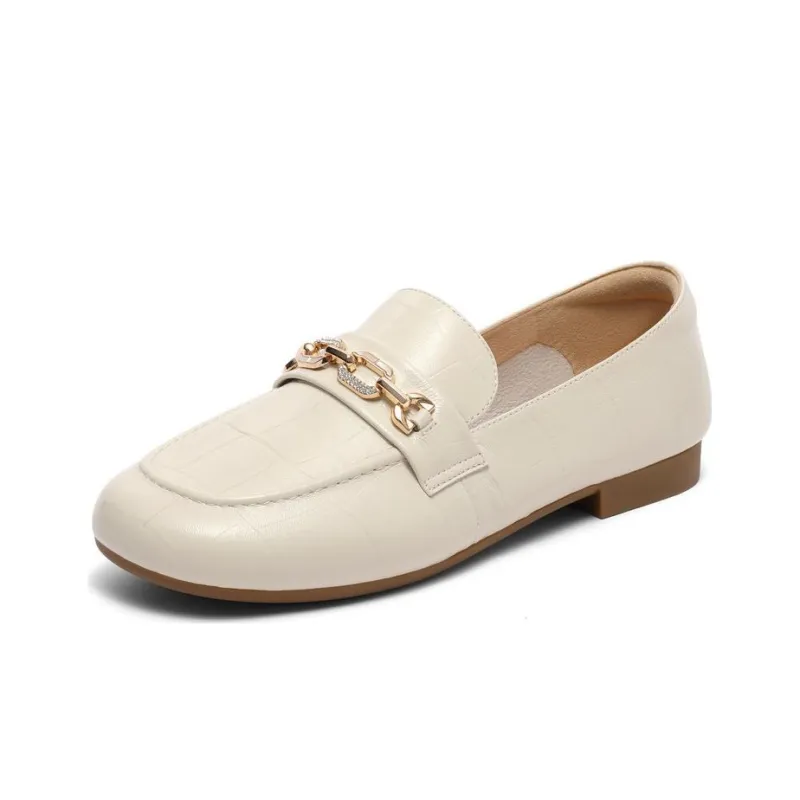 BELLE Gommino Loafers Women's Beige/Apricot-1