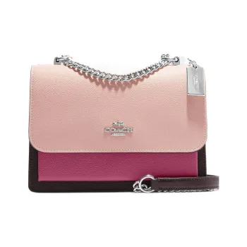 COACH Klare Leather Square Bag Portable Crossbody Bag Shoulder Bag Women's Pink