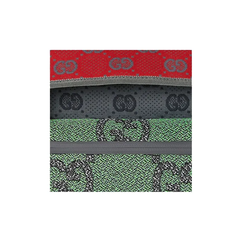 GUCCI Nylon Knitted Fabric Satin Binding Backpack Regular Men's Gray/Multicolor-7