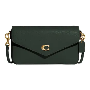 COACH Wyn Leather Envelope Bag Shoulder Bag Crossbody Bag Small Size Women's Amazon Green