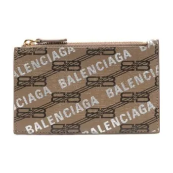 Balenciaga Calfskin Card Holder Card Holder Women's Beige