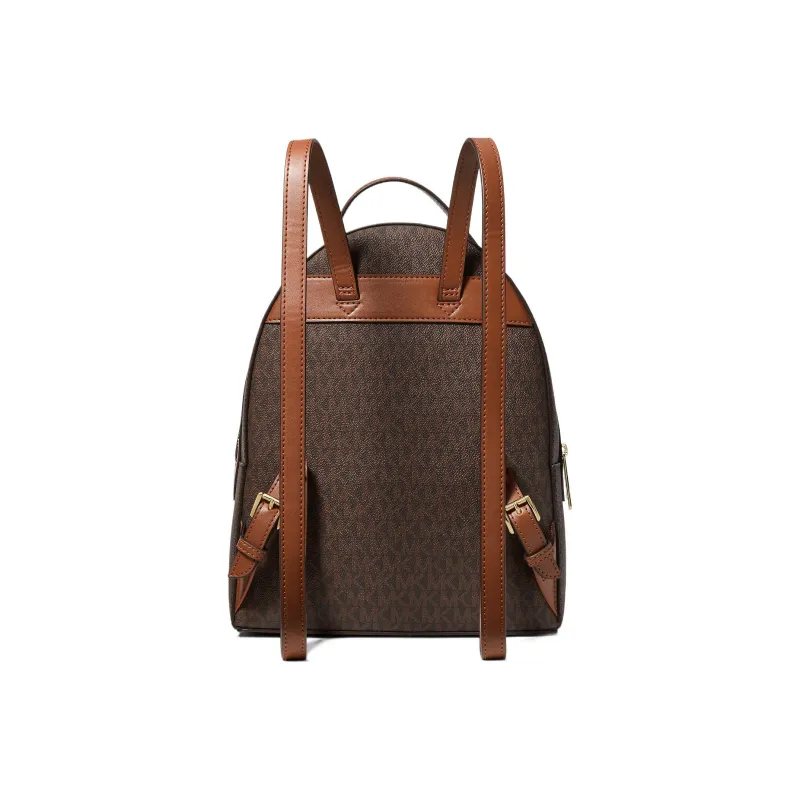 MICHAEL KORS Coated Canvas Backpack Medium Size Women's Brown-3
