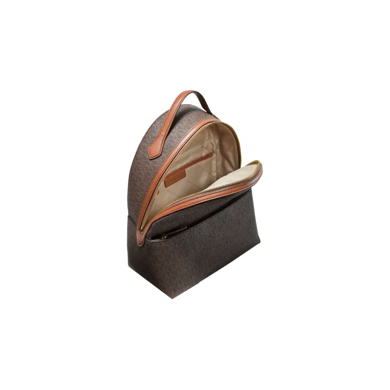 MICHAEL KORS Coated Canvas Backpack Medium Size Women's Brown-5