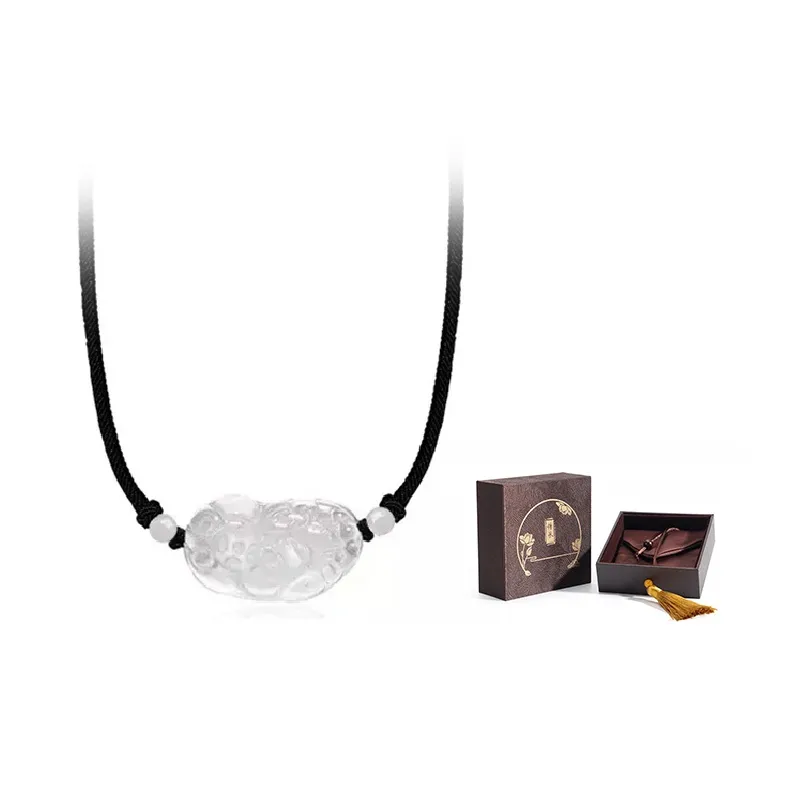 Qing Yi Obsidian Necklaces Unisex-13