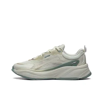 LiNing Soft Slip Resistant Water Resistant Low Top Casual Shoes Women's Green