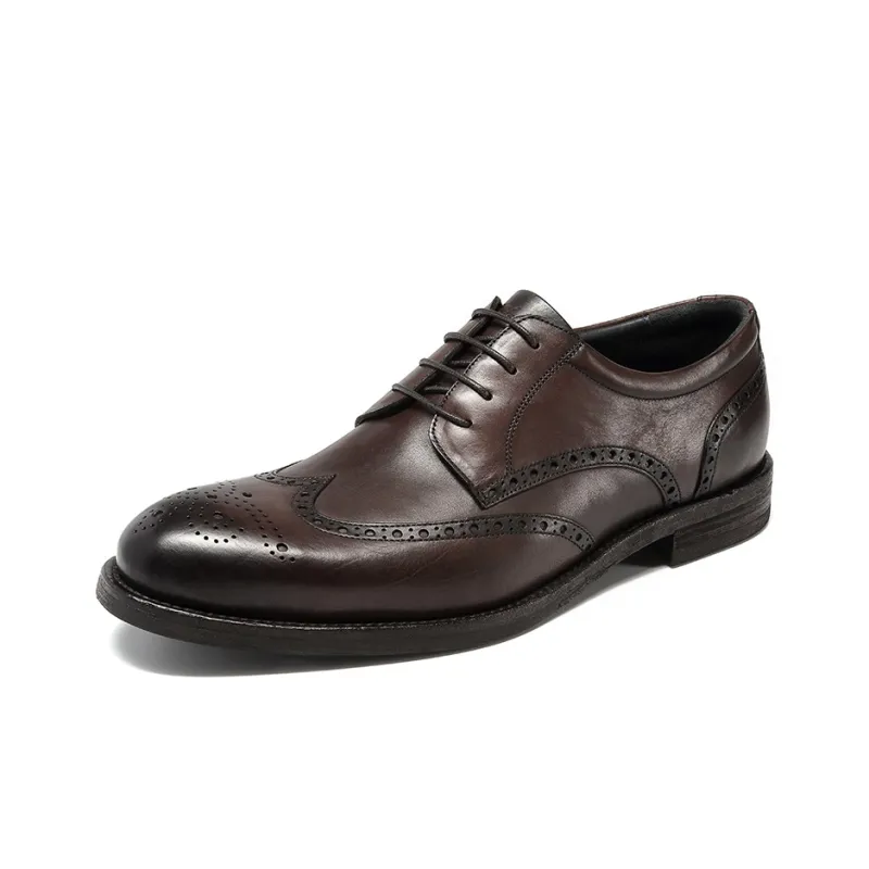 Satchi Dress Shoes Men Low Top Coffee-1