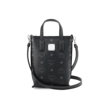 MCM Essential Visetos Origina Leather French Fries Bag, Handbag, Shoulder Bag, Crossbody Bag Mini Women's Black