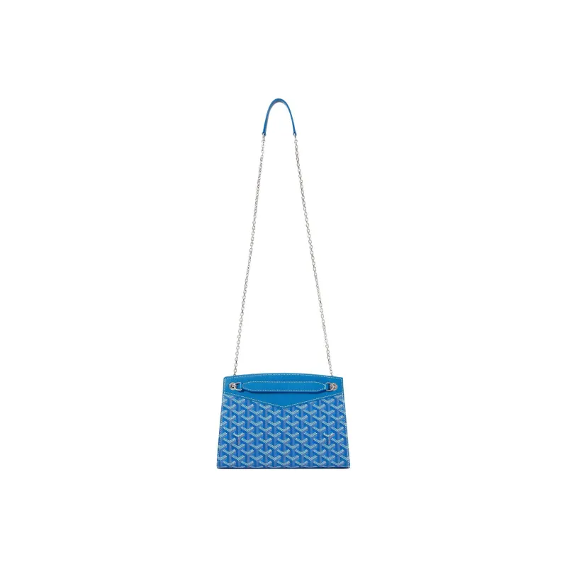GOYARD Rouette Canvas With Leather Totes Chain Bag Shoulder Bag Women's Blue-3