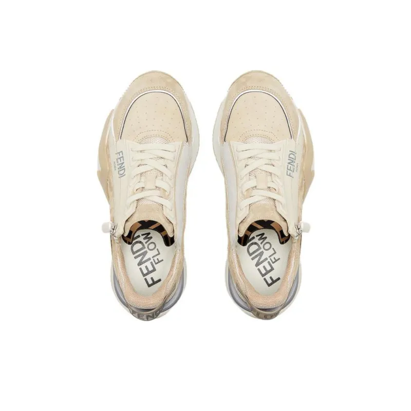 FENDI Flow Low Top Casual Shoes Women's Beige-4