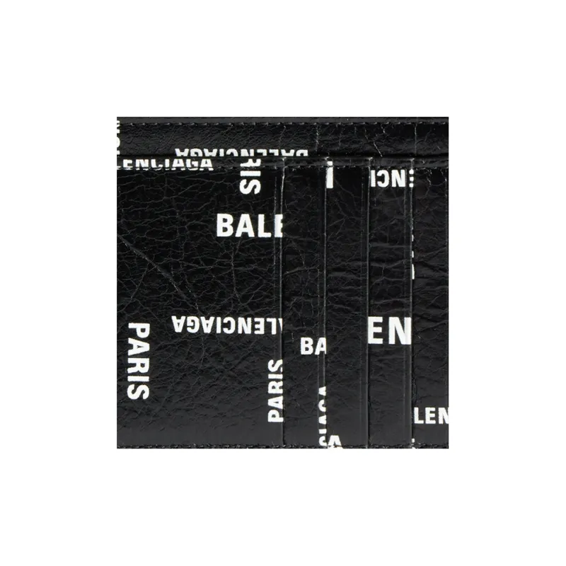 Balenciaga Logo Detailed Zipped Card Holder-2