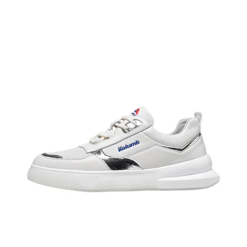 KOLUMB Skateboard Shoes Men Low-Top White