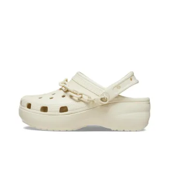 Crocs Classic Platform Chain Clogs 'Bone' Women's