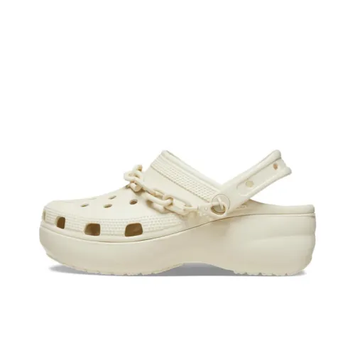 Crocs Classic Platform Chain Clogs 'Bone' Women's