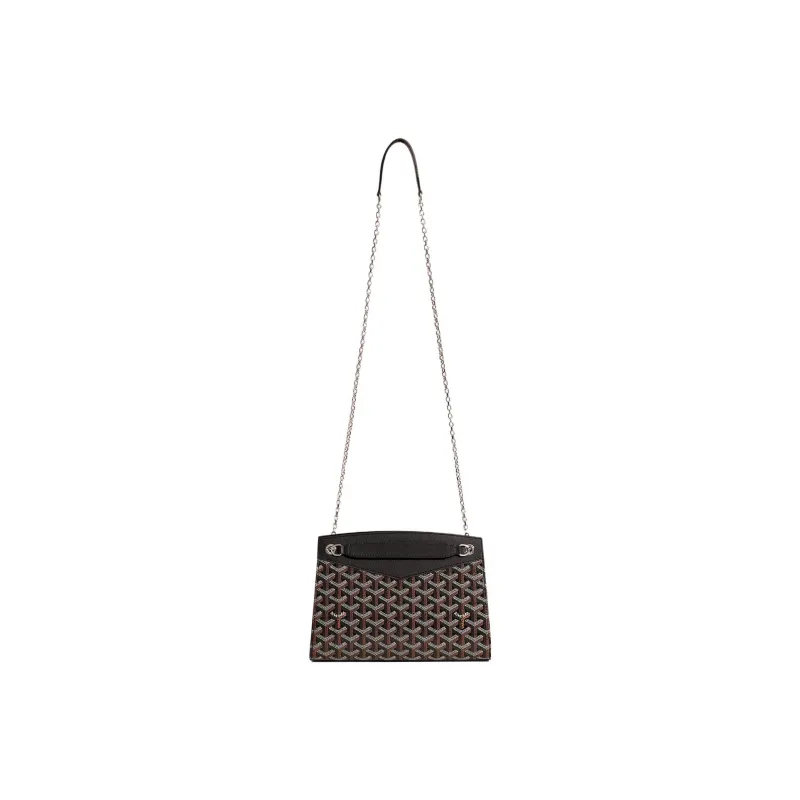 GOYARD Rouette Canvas With Leather Tote Chain Bag Shoulder Bag Women's Black-3