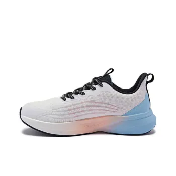 QIAODAN Popularity 12 Cushioned Slip Resistant Low Top Running Shoes Women's White Pink