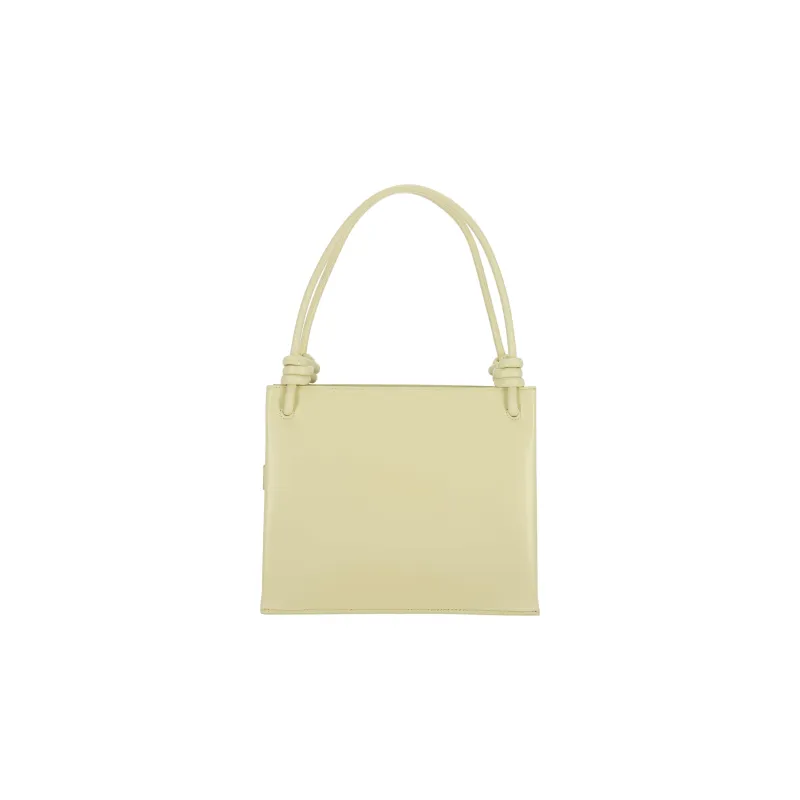 JIL SANDER Calfskin One Shoulder Handbag Women's Banana Yellow-3