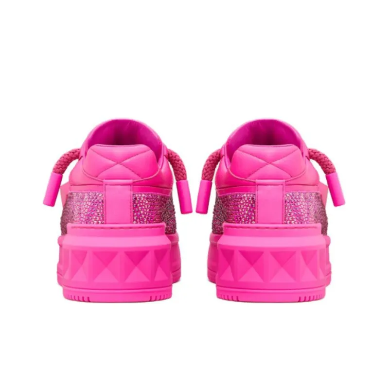 Valentino ONE STUD XL GARAVANI Low Top Casual Shoes Women's Pink-3