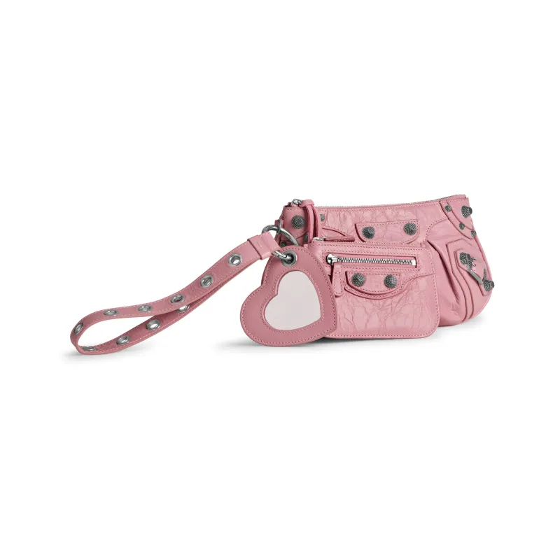 Balenciaga Le Cagole Sheepskin Storage Bag Women's Pink-1