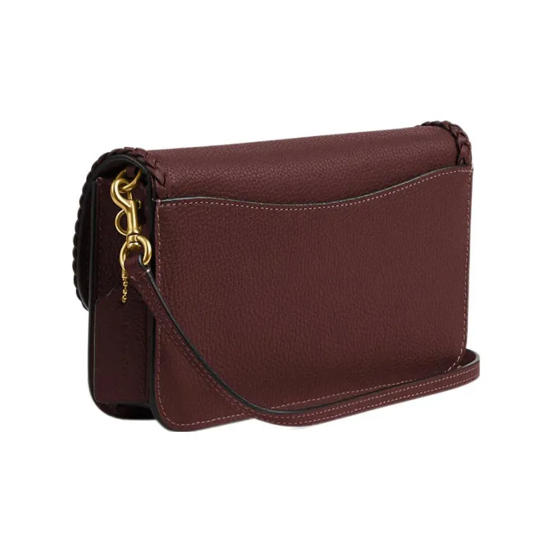 COACH Tabby Leather Patchwork Calfskin Messenger Bag One Shoulder Clutch Small Size Women's Burgundy-1