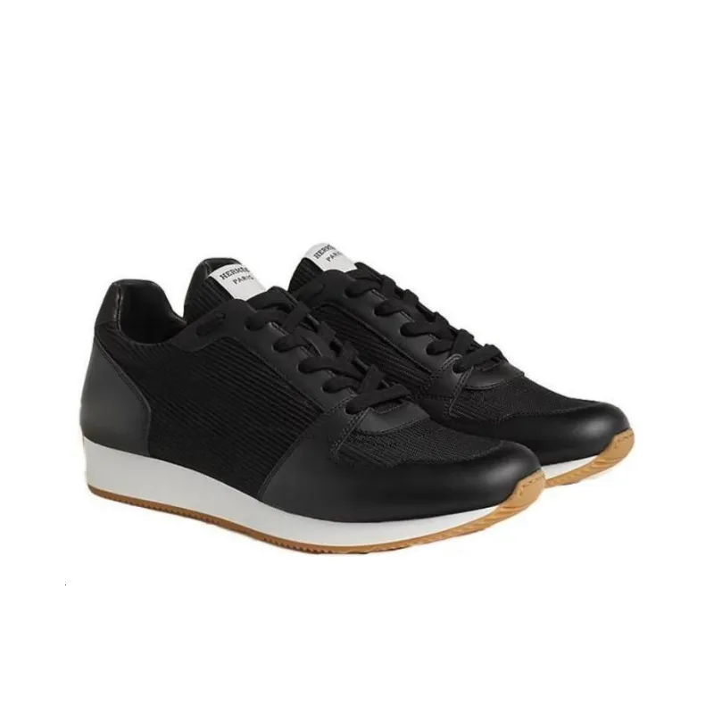 HERMES Escape Breathable Low Top Casual Shoes Men's Black-3