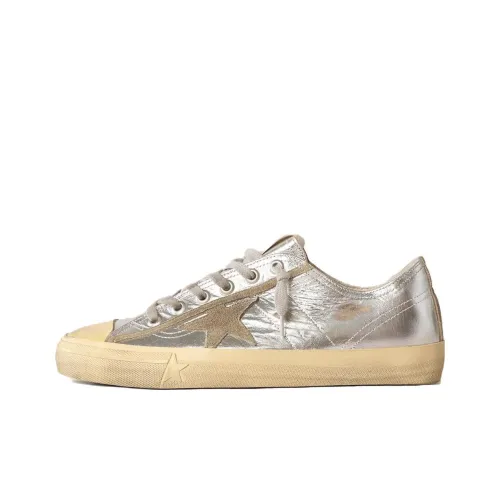 Golden Goose V-Star Skateboard Shoes Men Low-Top Silver