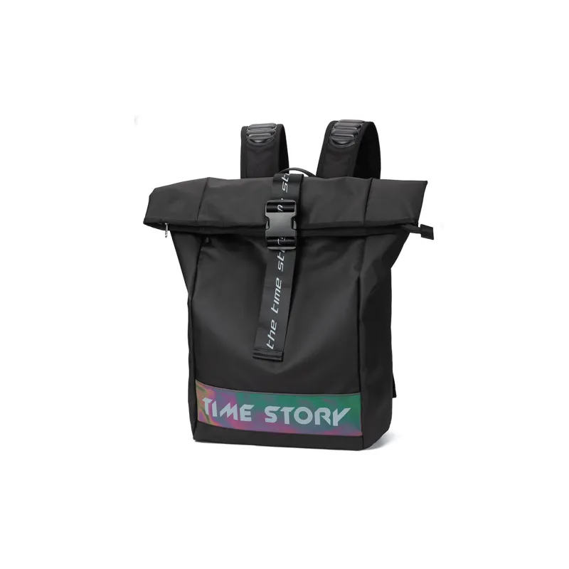 LOVERPUSS Polyester Basketball Bag Backpack Large Size Unisex Iridescent Gray-13