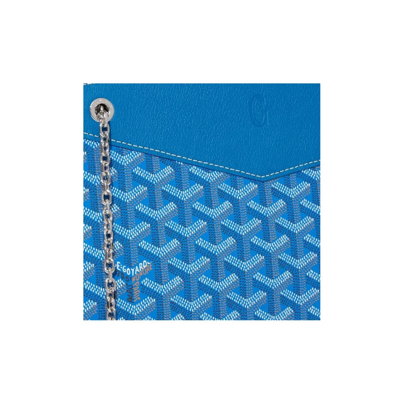 GOYARD Rouette Canvas With Leather Totes Chain Bag Shoulder Bag Women's Blue-4