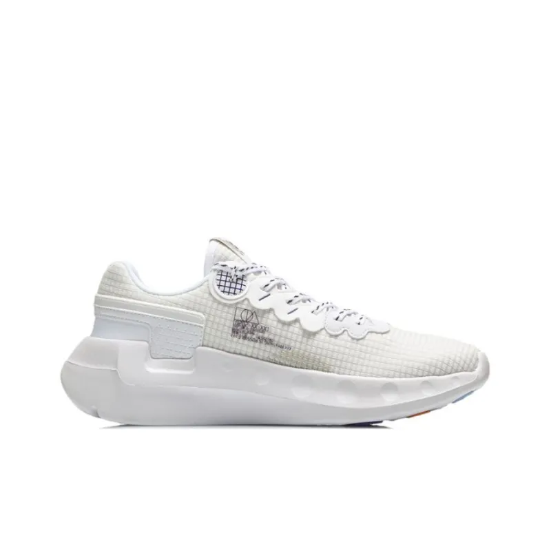 LiNing Anti Slip Wear Resistant Low Top Running Shoes Men's White-1
