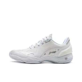 LiNing Raid Cushioning Wear Resistant Low Top Badminton Shoes Unisex White Beige