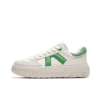 Anta Life Collection A Road Durable Breathable Low Top Skateboard Shoes Women's White Green