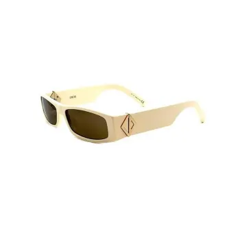 DIOR Acetate Irregular Shape Sunglasses Unisex Gold