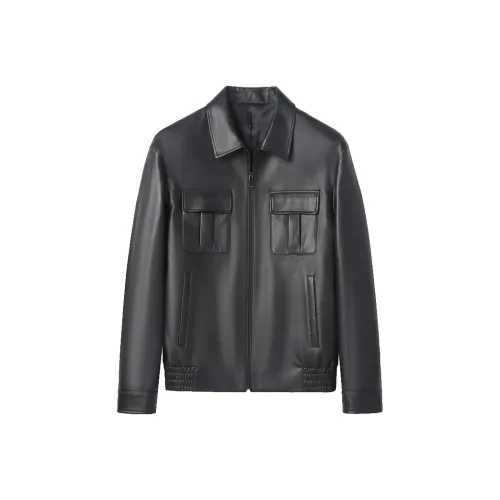 SINBOS Leather Jackets Men Graphite Black