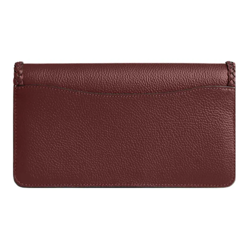 COACH Tabby Leather Patchwork Calfskin Messenger Bag One Shoulder Clutch Small Size Women's Burgundy-2