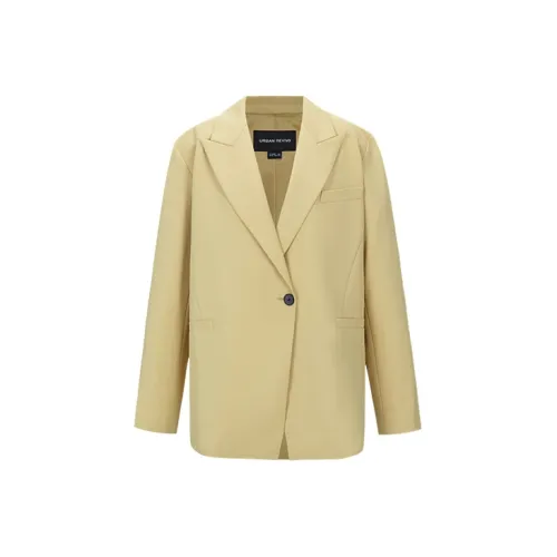 URBAN REVIVO Business Suits Women's Light Yellow