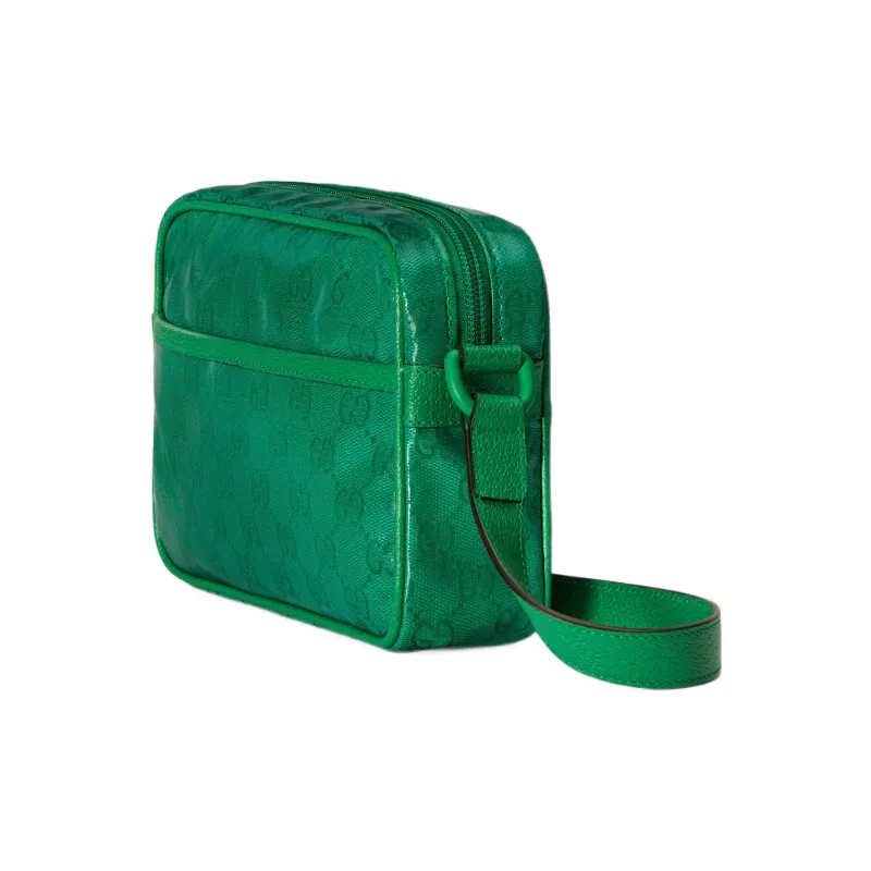GUCCI Crystal Leather Binding Crossbody Bag Shoulder Bag Men's Green-1