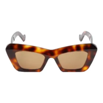 LOEWE Acetate Irregular Shape Sunglasses Women's Brown
