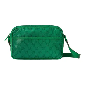 GUCCI Crystal Leather Binding Crossbody Bag Shoulder Bag Men's Green