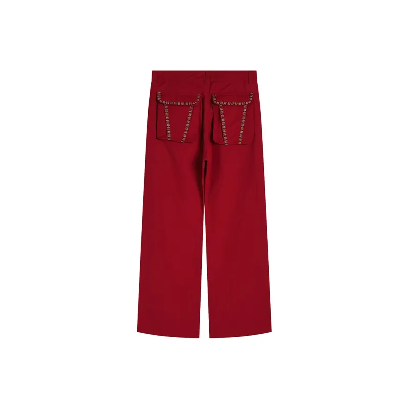 DND4DES Casual Pants Unisex Red-1
