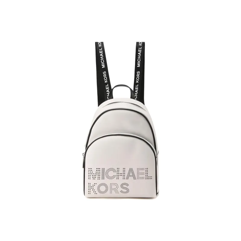 MICHAEL KORS Abbey Artificial Leather Backpack Medium Size Unisex White-0