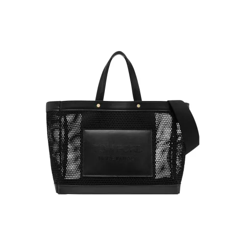 TOM FORD Logo Patch Semi Sheer Tote Bag